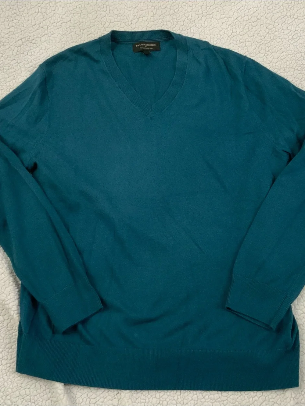 Banana Republic Mens L Premium Luxe Yarn Silk Cashmere Sweaters Lot Of 2 Blue